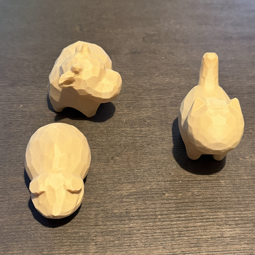 DIY French Bulldog Painting Kit | Wood PLA 3D Printed Frenchie Statue | Paint Your Own Dog Figurine