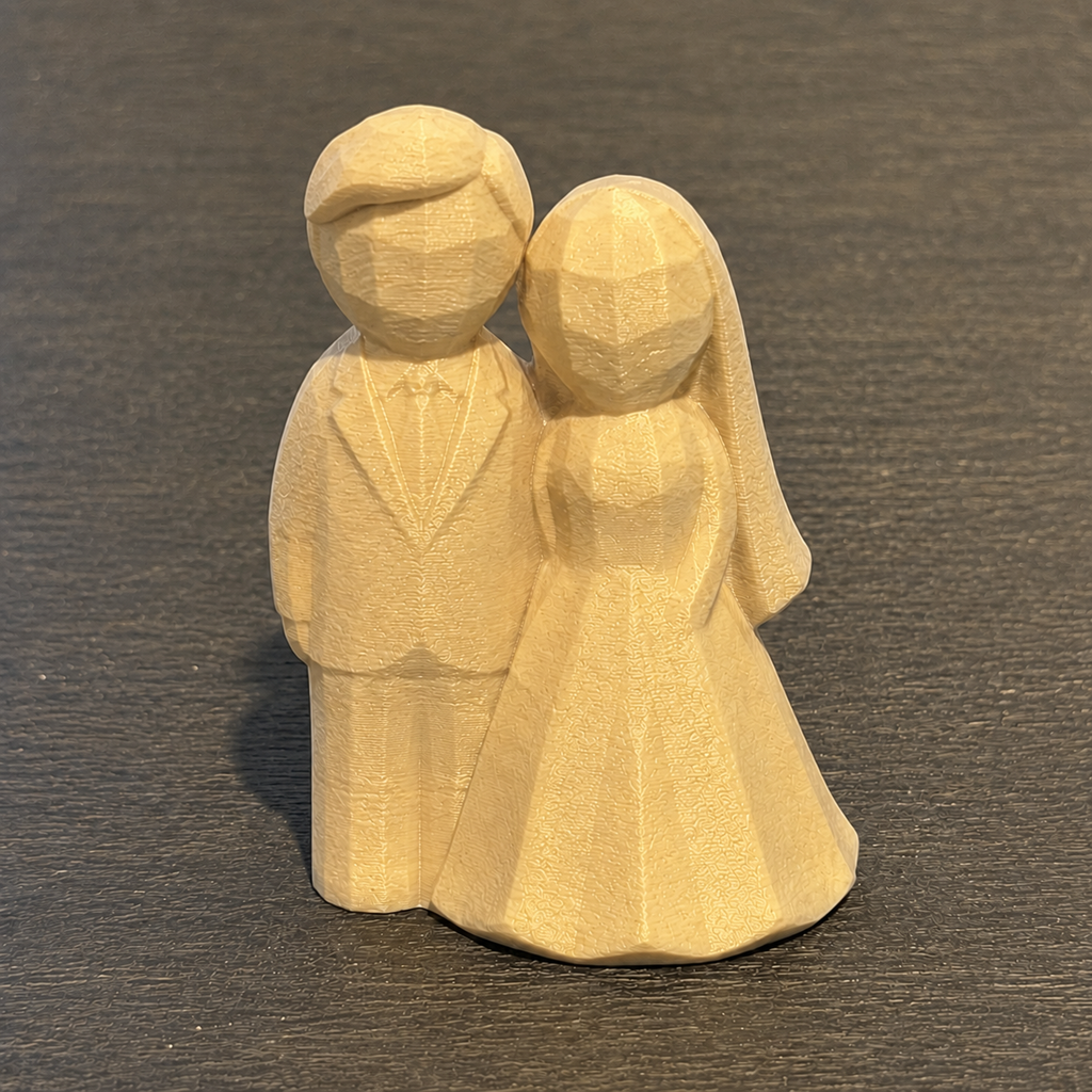 Paint Your Own Bride & Groom Figurine | DIY Wood PLA Wedding Kit