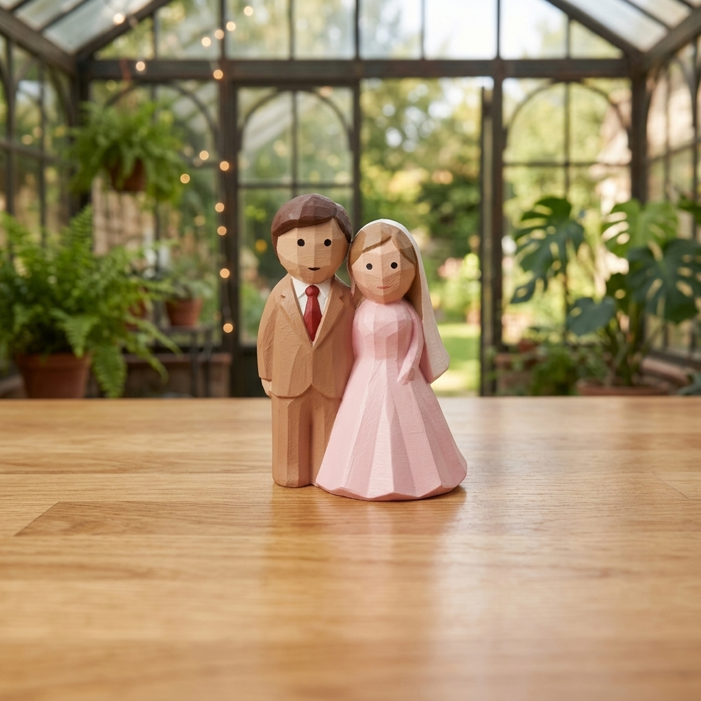 Paint Your Own Bride & Groom Figurine | DIY Wood PLA Wedding Kit