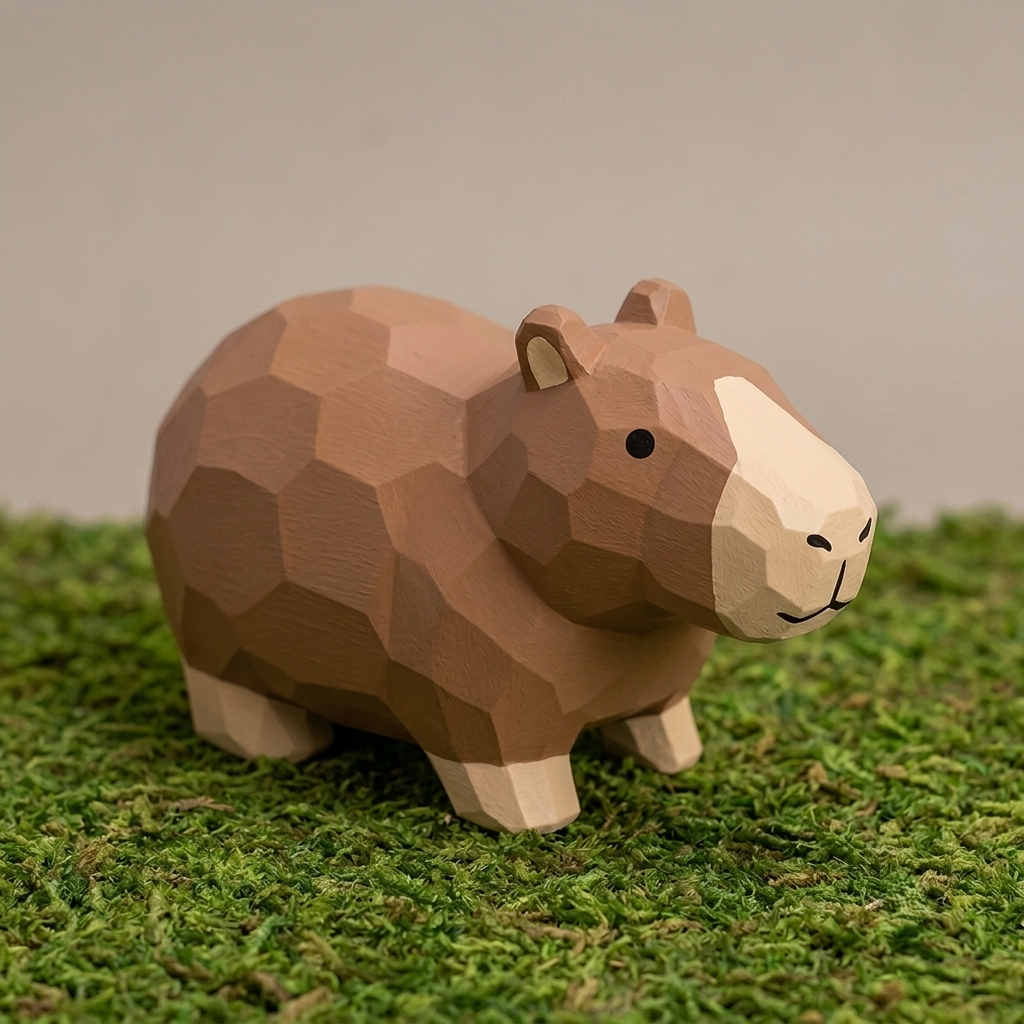 DIY Capybara Painting Kit | Paint Your Own Capybara Kit | Wood PLA Capybara Figurine Craft