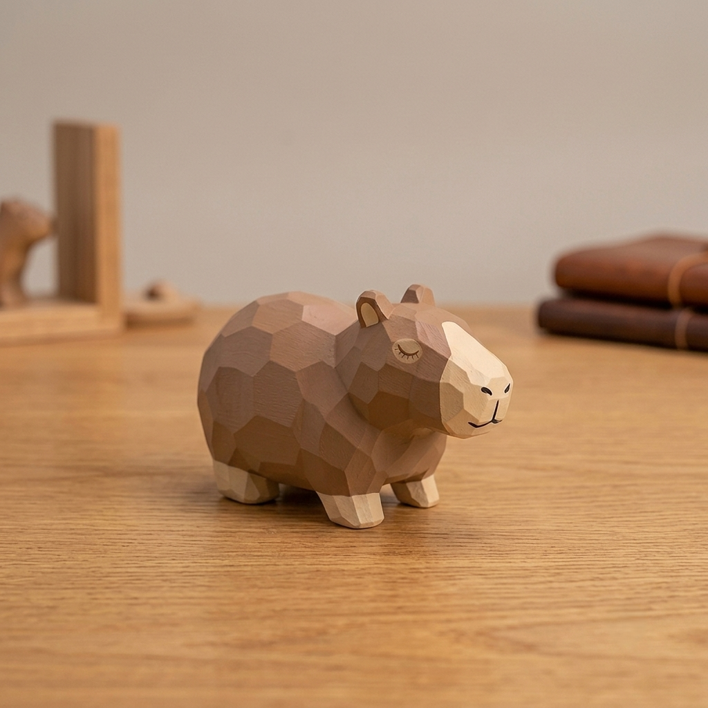 DIY Capybara Painting Kit | Paint Your Own Capybara Kit | Wood PLA Capybara Figurine Craft