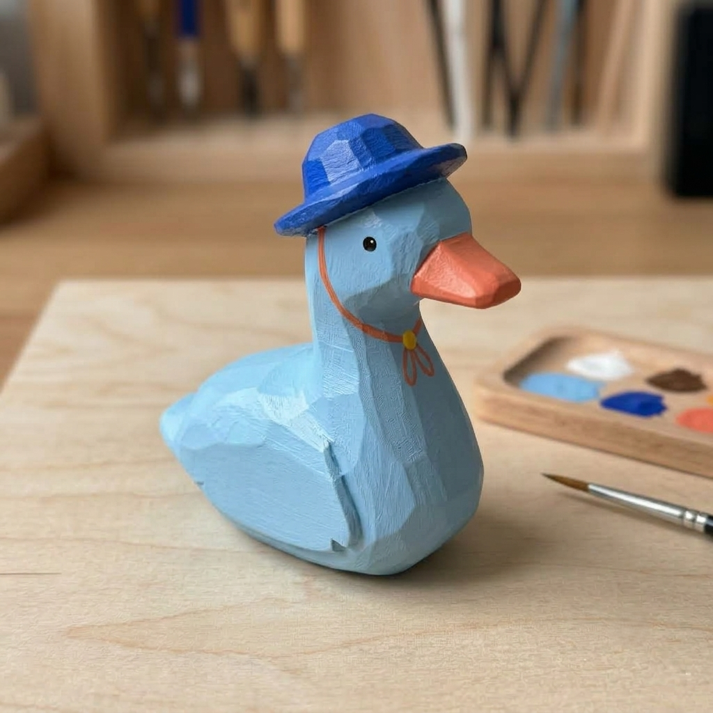 Paint Your Own Duck Statue | DIY Duckling with Hat Figurine Painting Kit