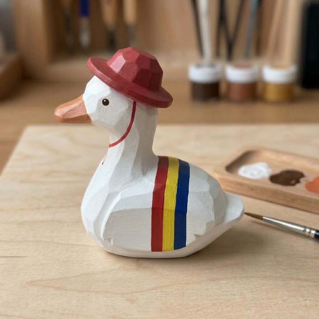 Paint Your Own Duck Statue | DIY Duckling with Hat Figurine Painting Kit