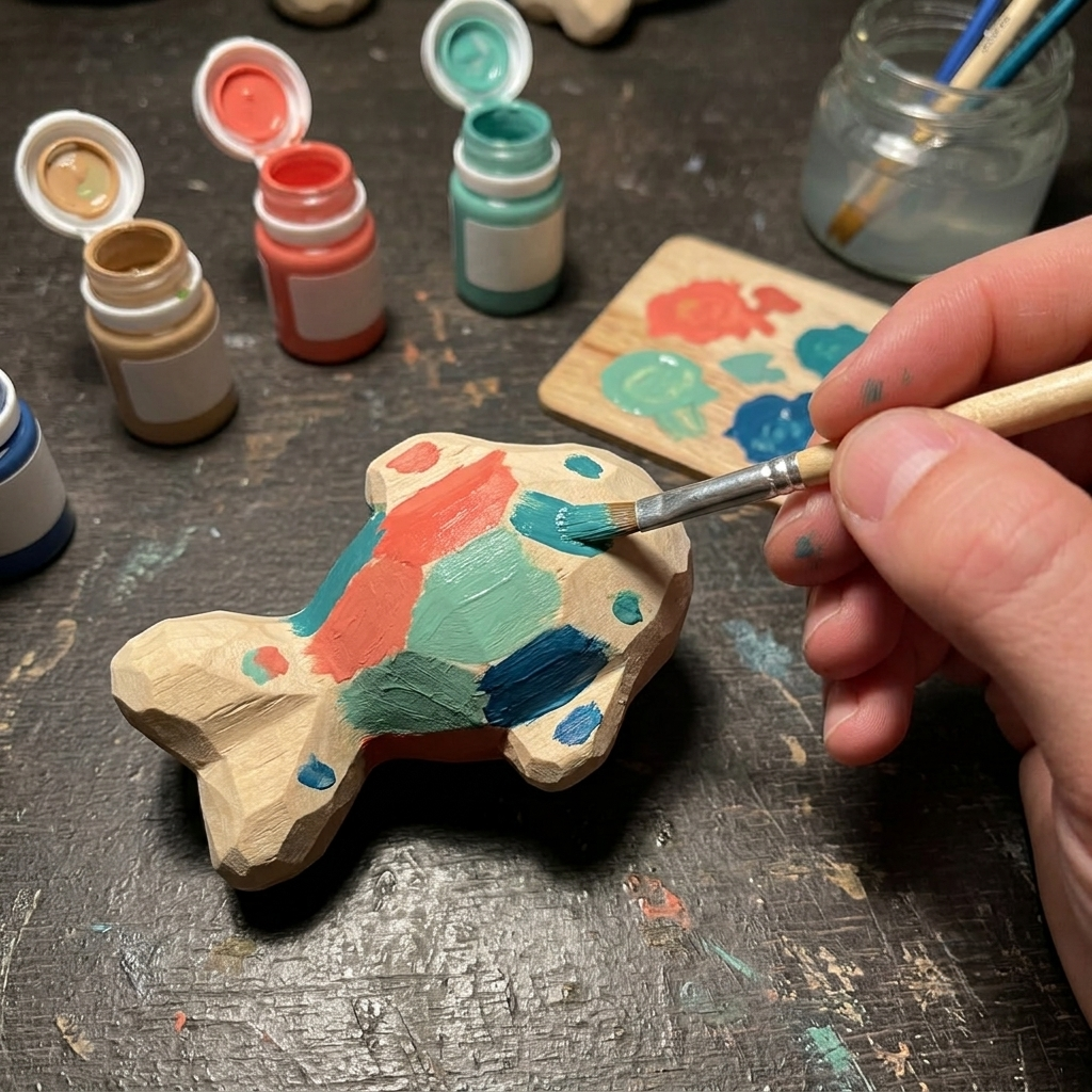 Set of 3 Fish DIY Paint Kit | Wood PLA Fish Figurines to Paint | Ocean Animal Craft Kit | Paint Your Own Fish