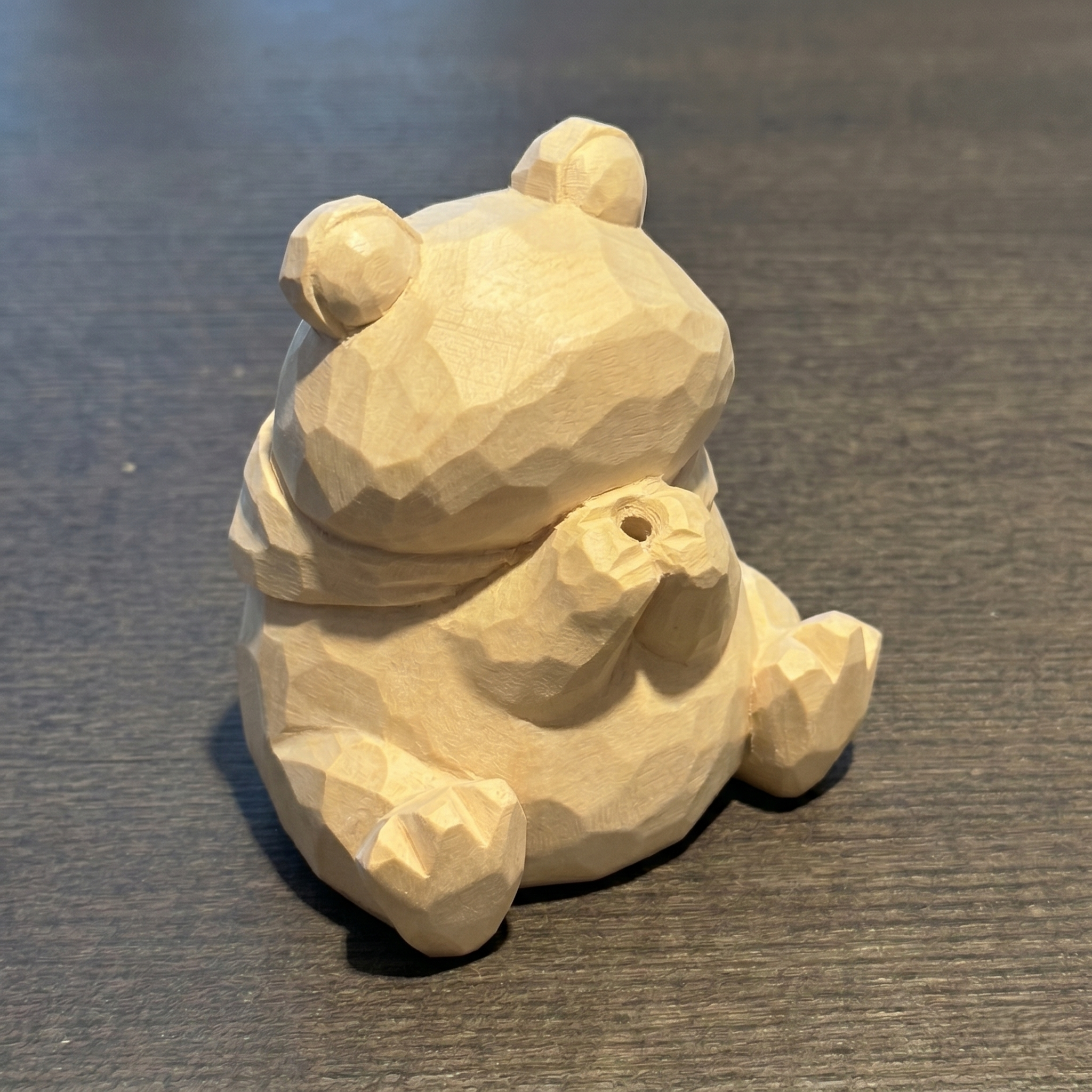 DIY Frog Painting Kit with Acrylics | Carved Wood Style Frog Statue | Unpainted Faux Wood Animal Desk Decor