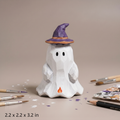 DIY Halloween Ghost Painting Kit | Unpainted Witch Hat Ghost Wood PLA Craft Set
