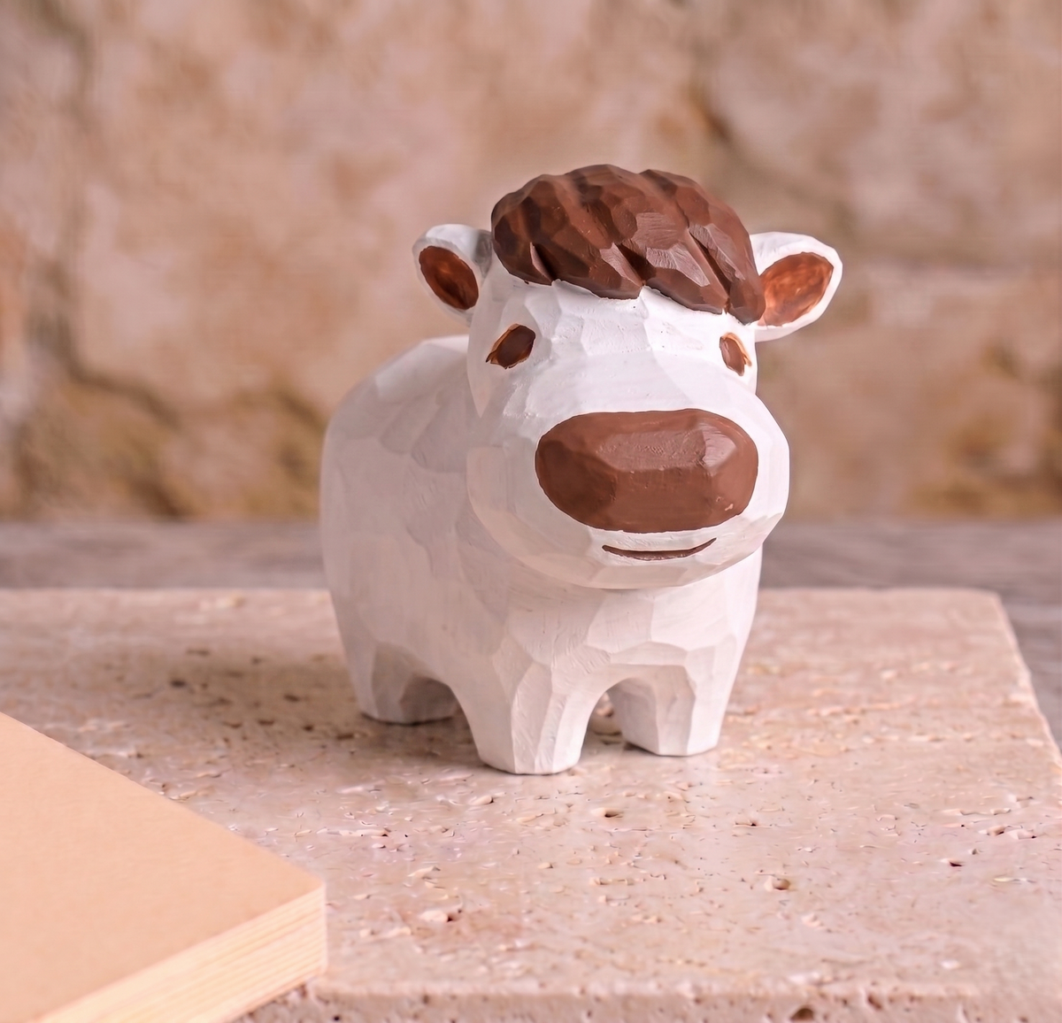 Carved Wood Style Horse Statue | Paint Your Own Pony Figurine - Wood PLA Set