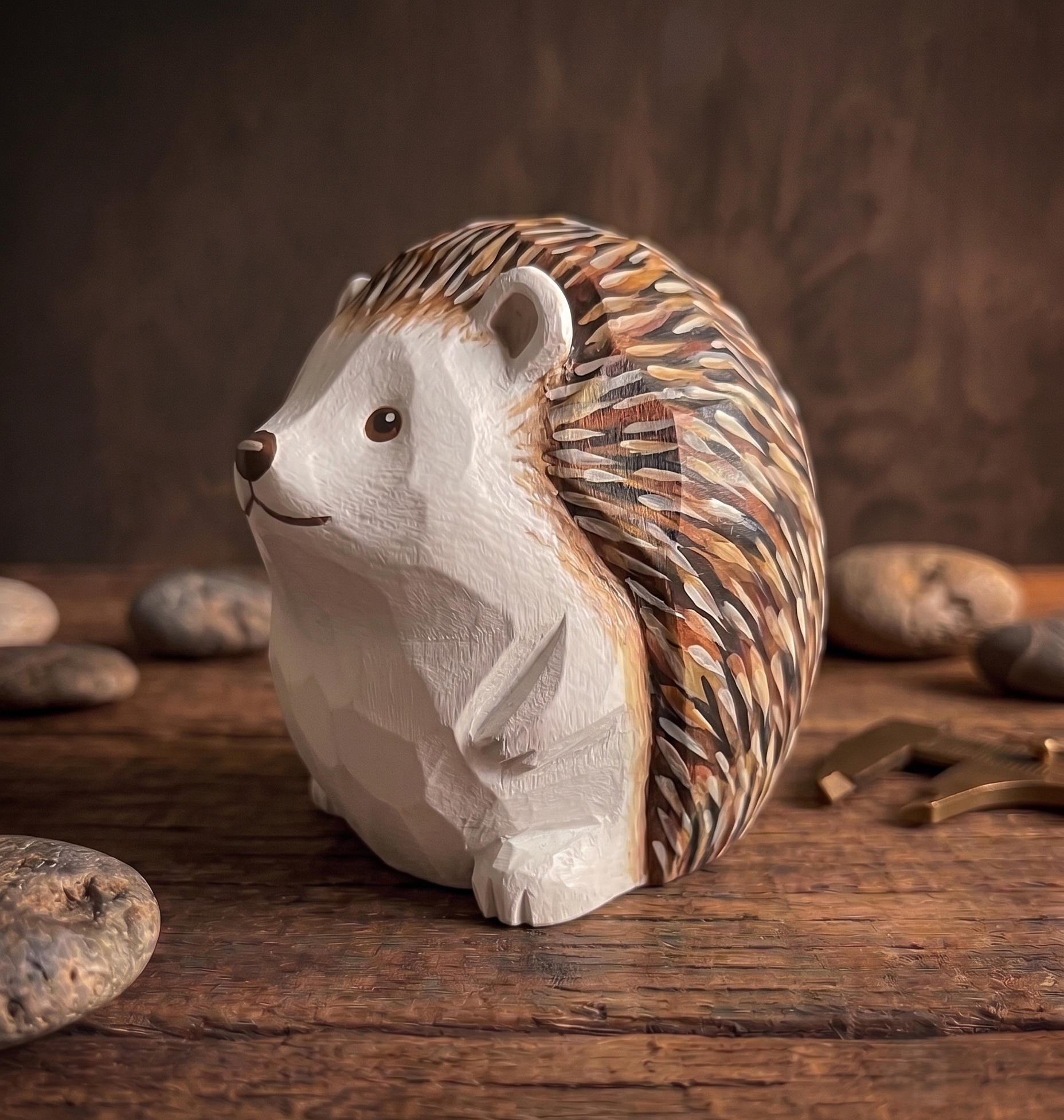 DIY Hedgehog Paint Kit | Wood PLA Hedgehog Figurine to Paint | Paint Your Own Animal | Handmade Style Decor