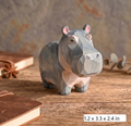 Cute Hippo DIY Paint Kit | Wood PLA Hippopotamus Figurine to Paint | Safari Animal Craft Kit | Paint Your Own Animal