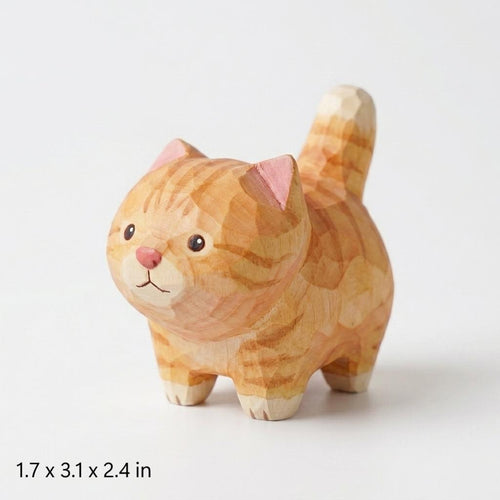 DIY Cat Painting Kit, Wood PLA Cat Figurine Craft Kit, Paint Your Own Cat, Cat Craft Activity for Kids and Adults, Creative Gift Set