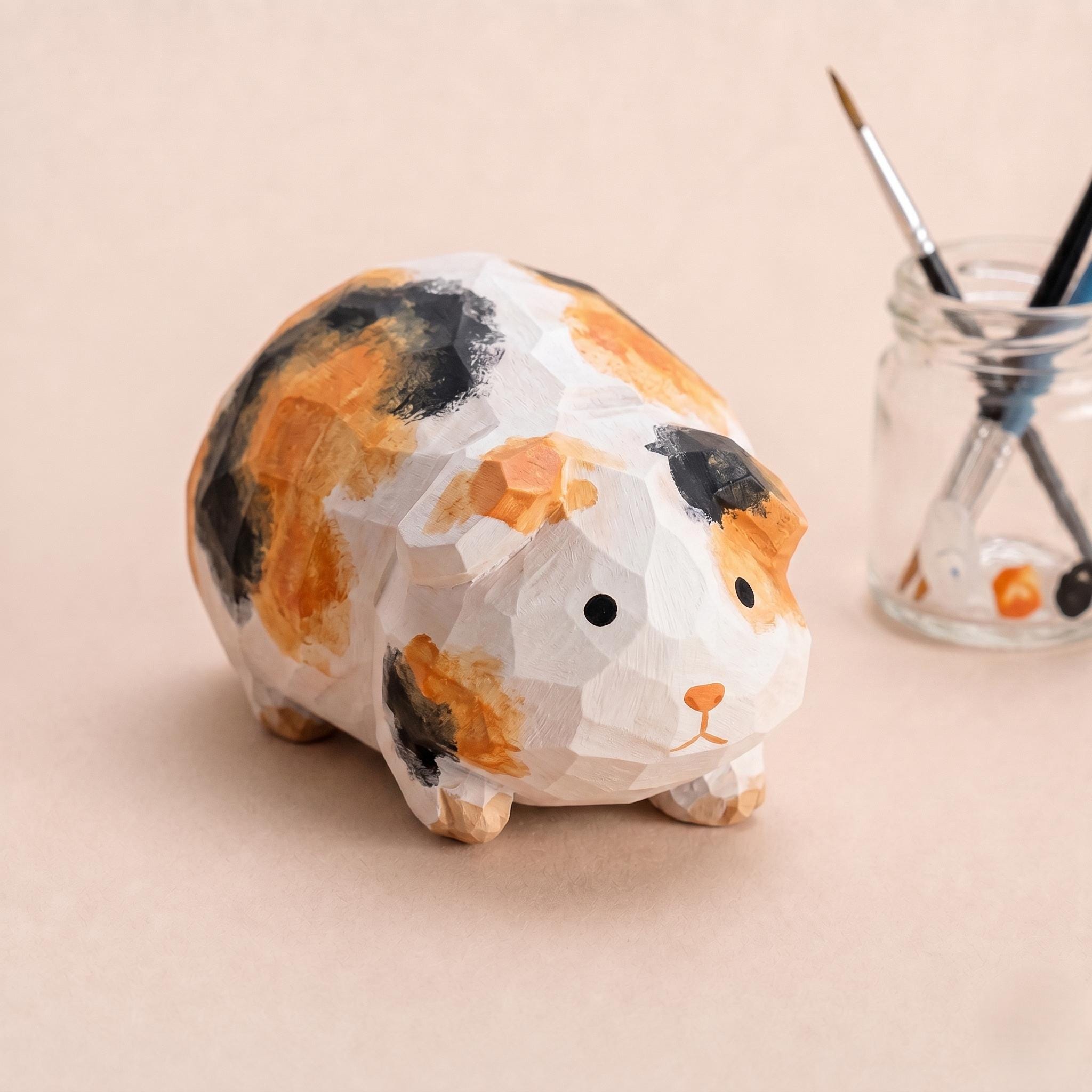 Paint Your Own Hamster Kit, Cute Pocket Pet Craft, DIY Wood PLA Hamster Figurine, Creative Gift for Animal Lovers