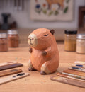 DIY Capybara Painting Kit | Wood PLA 3D Printed Animal Statue | Paint Your Own Capybara Figurine