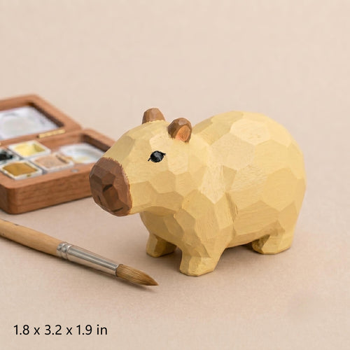 DIY Capybara Painting Kit, Paint Your Own Capybara Kit, Wood PLA Capybara Figurine, Animal Craft Kit