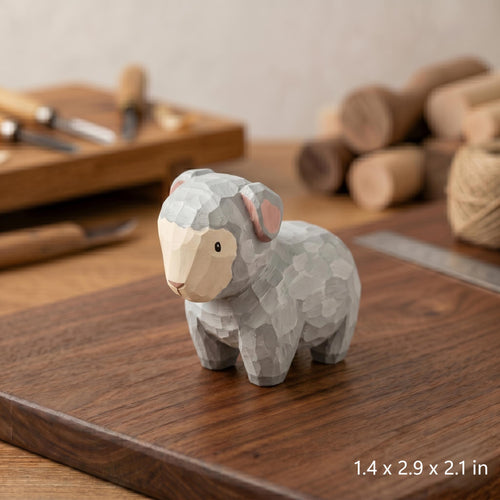 Baby Sheep Wood PLA Paint Kit | DIY Sheep Figurine to Paint | Farm Animal Craft Kit | Handmade Style Decor