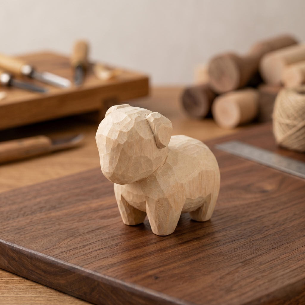 Baby Sheep Wood PLA Paint Kit | DIY Sheep Figurine to Paint | Farm Animal Craft Kit | Handmade Style Decor
