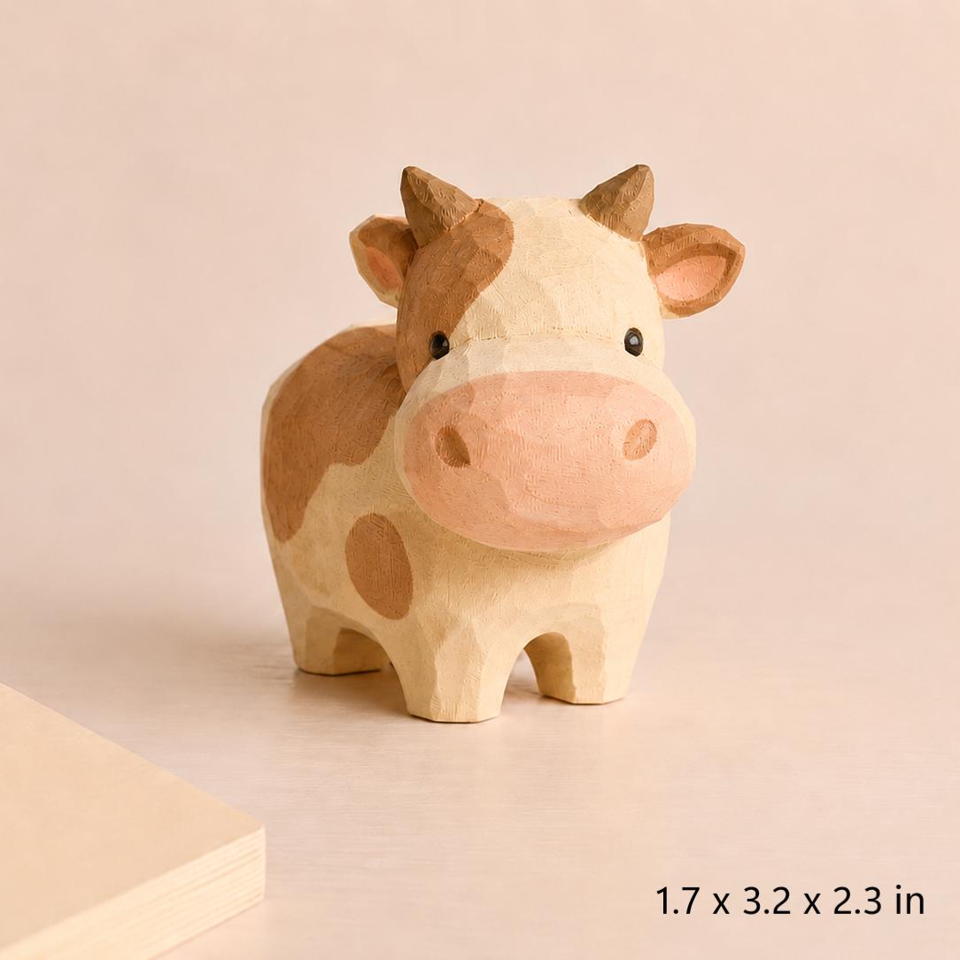 DIY Cow Figurine to Paint | Farm Animal Craft Kit | Handmade Style Decor