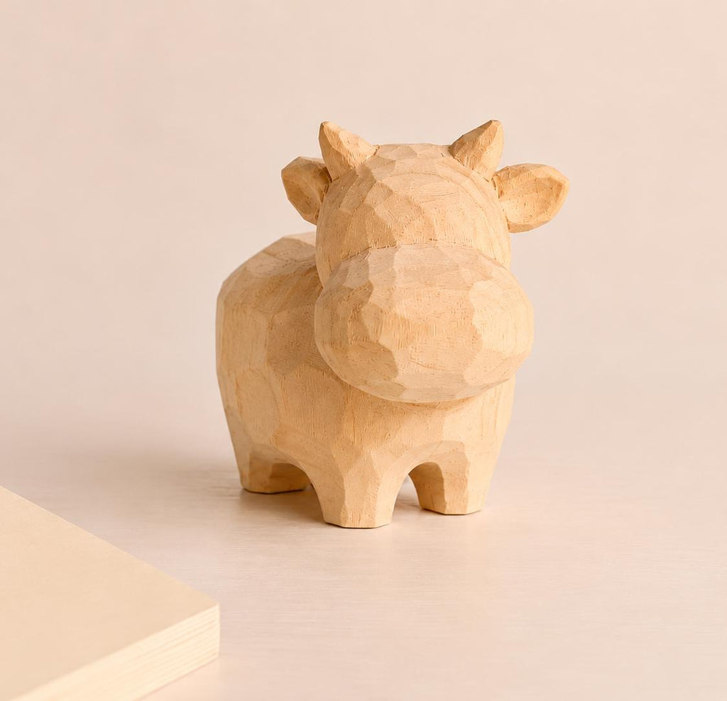 DIY Cow Figurine to Paint | Farm Animal Craft Kit | Handmade Style Decor