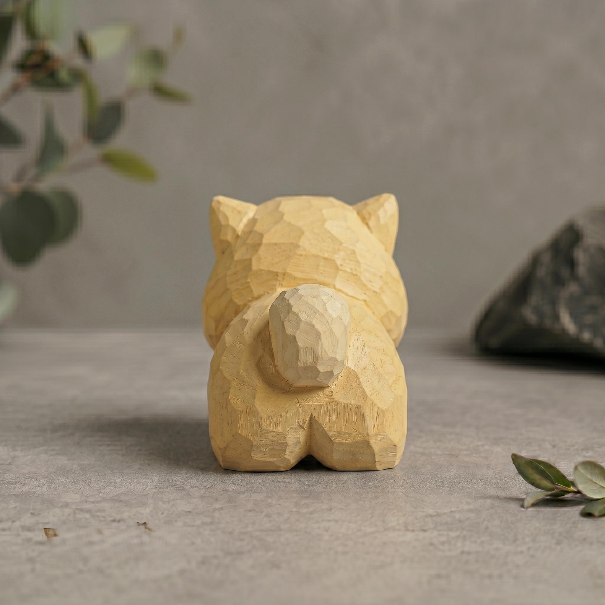 DIY Shiba Painting Kit , Wood PLA 3D Printed Dog Statue , Paint Your Own Shiba Figurine