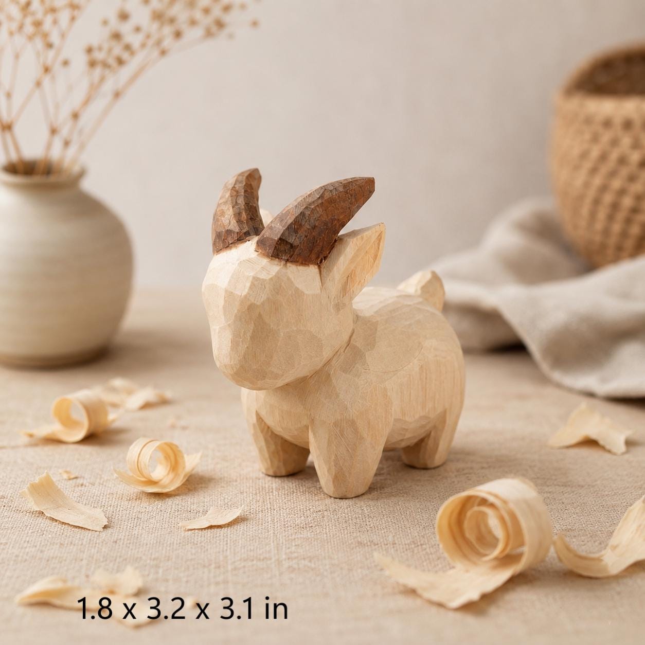 DIY Goat Figurine to Paint | Farm Animal Craft Kit | Handmade Style Decor | Creative Gift for Kids & Adults