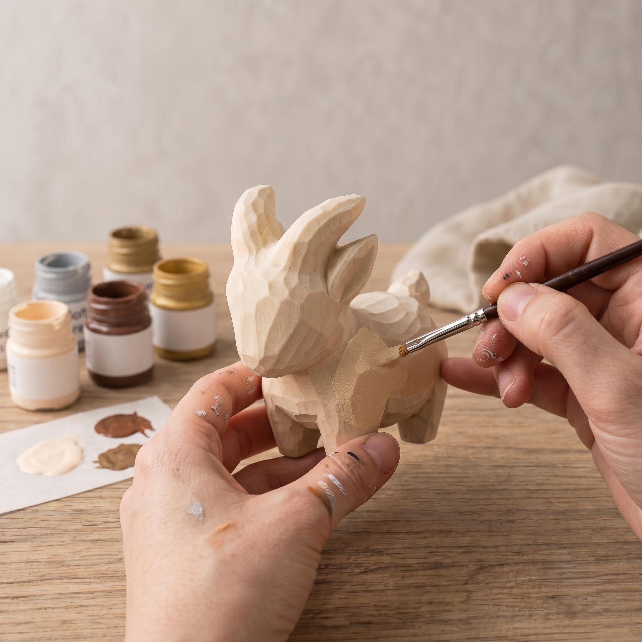 DIY Goat Figurine to Paint | Farm Animal Craft Kit | Handmade Style Decor | Creative Gift for Kids & Adults
