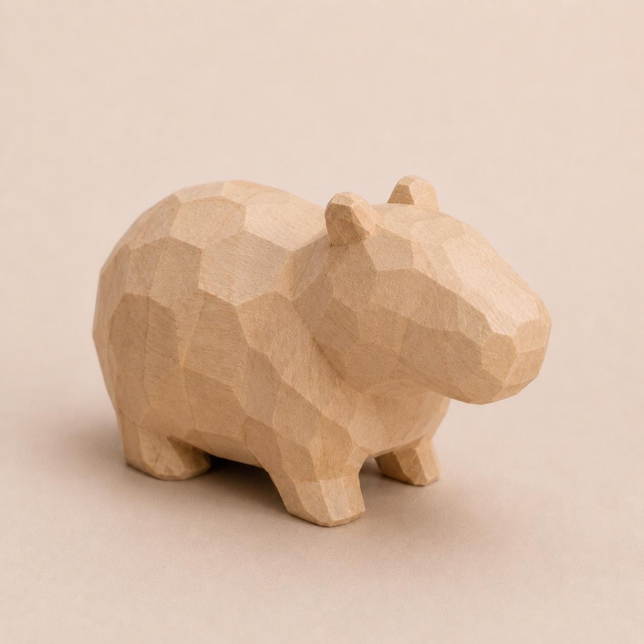 DIY Capybara Painting Kit, Paint Your Own Capybara Kit, Wood PLA Capybara Figurine, Animal Craft Kit