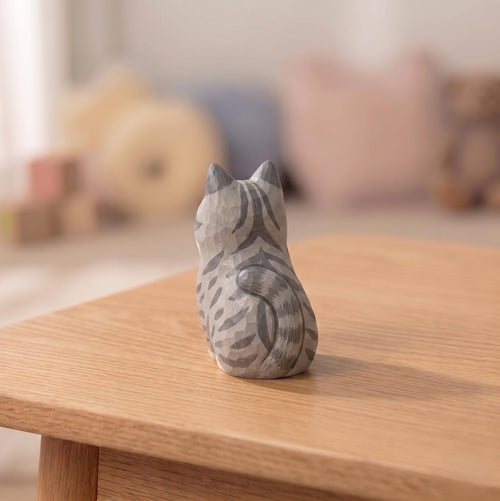 Cat DIY Paint Kit | Wood PLA Cat Figurine to Paint | Paint Your Own Animal