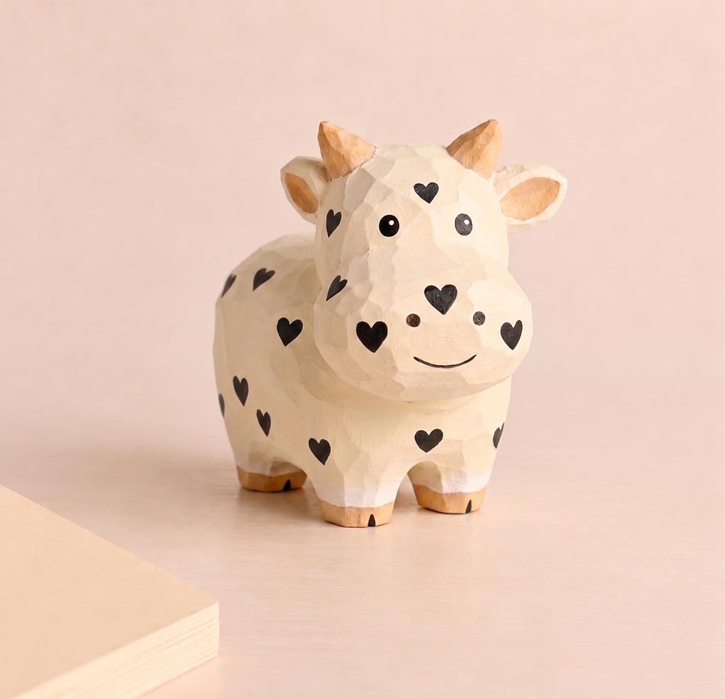 DIY Cow Figurine to Paint | Farm Animal Craft Kit | Handmade Style Decor