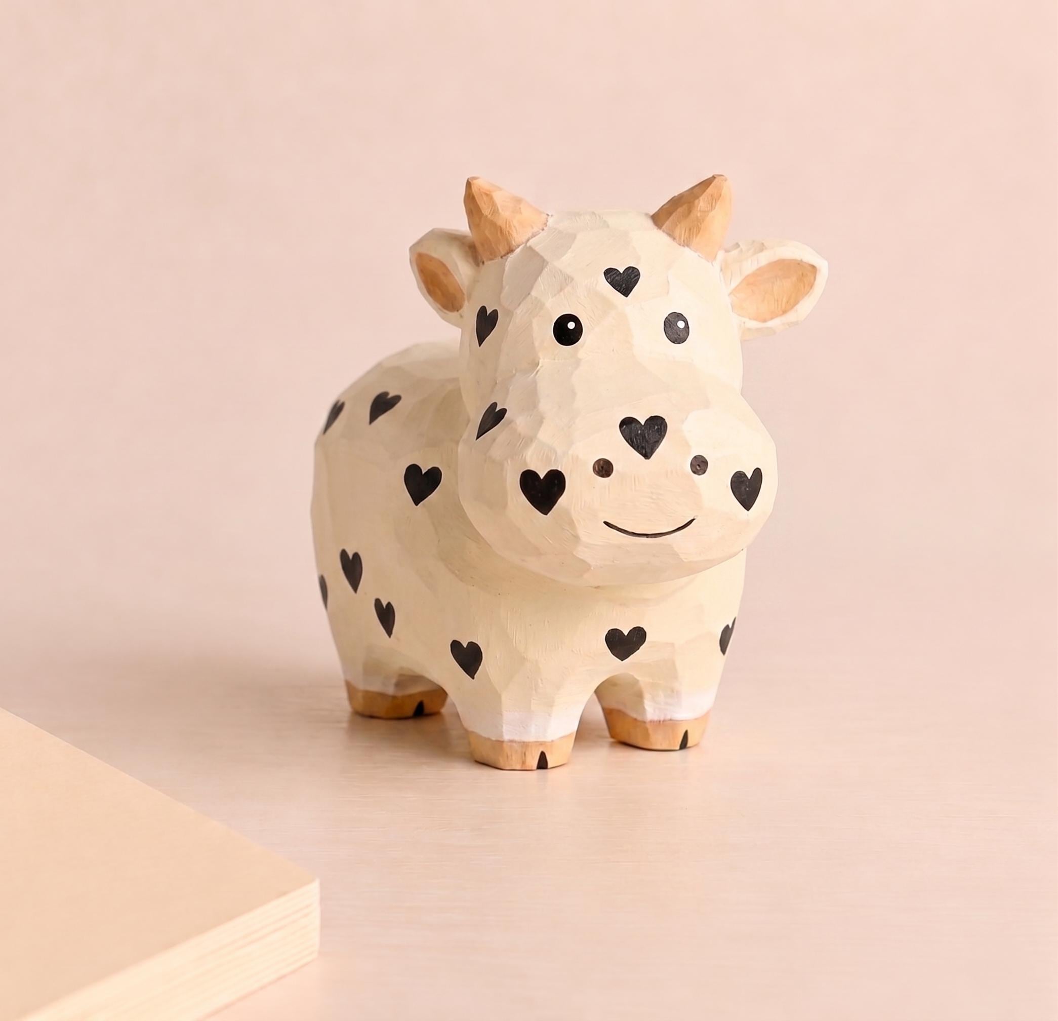 DIY Cow Figurine to Paint | Farm Animal Craft Kit | Handmade Style Decor