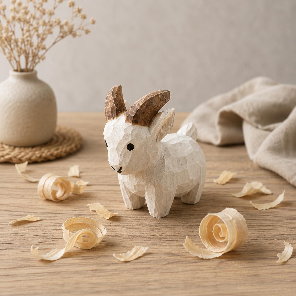 DIY Goat Figurine to Paint | Farm Animal Craft Kit | Handmade Style Decor | Creative Gift for Kids & Adults