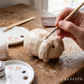 DIY Bunny Paint Kit | Wood PLA Rabbit Figurine | Paint Your Own Animal