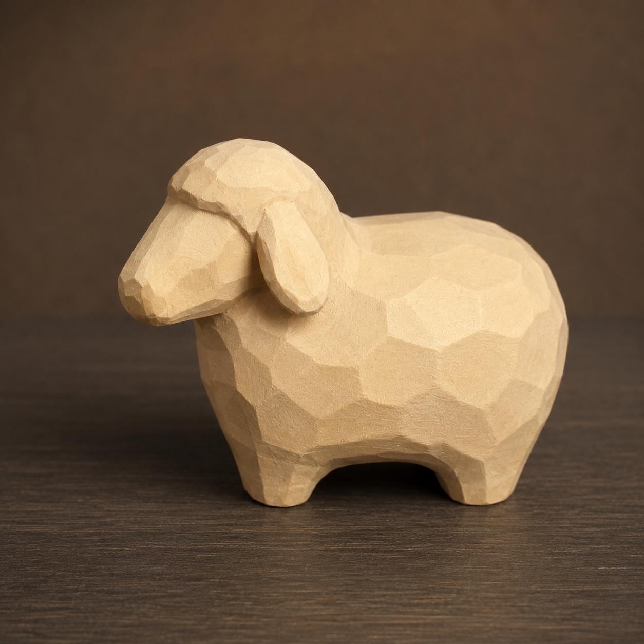 Wood PLA Sheep Figurine DIY Paint Kit | Farm Animal Craft Kit | Paint Your Own Animal