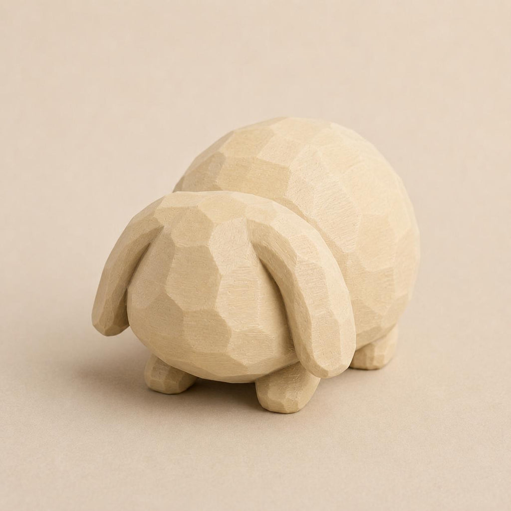 DIY Bunny Paint Kit | Wood PLA Rabbit Figurine | Paint Your Own Animal