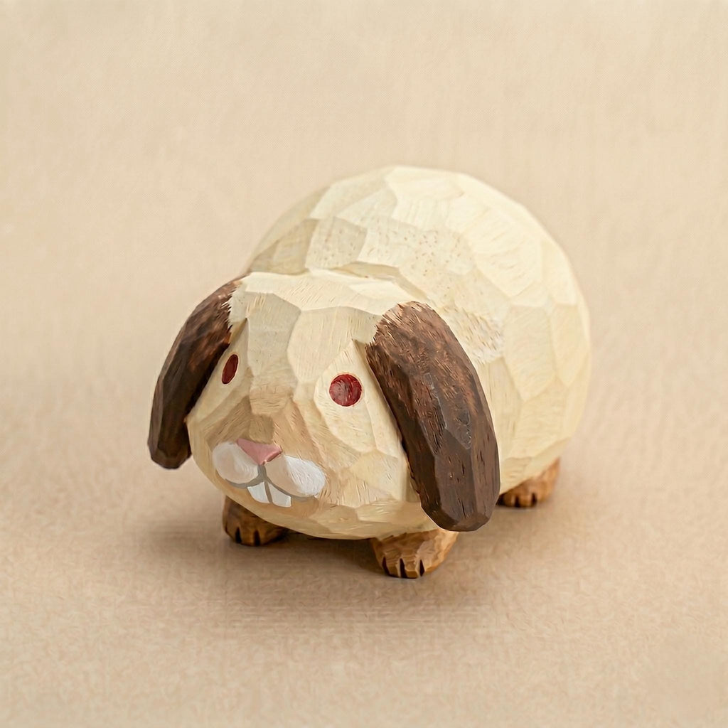 DIY Bunny Paint Kit | Wood PLA Rabbit Figurine | Paint Your Own Animal