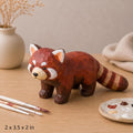 Red Panda DIY Paint Kit | Wood PLA Animal Figurine Craft | Paint Your Own Animal