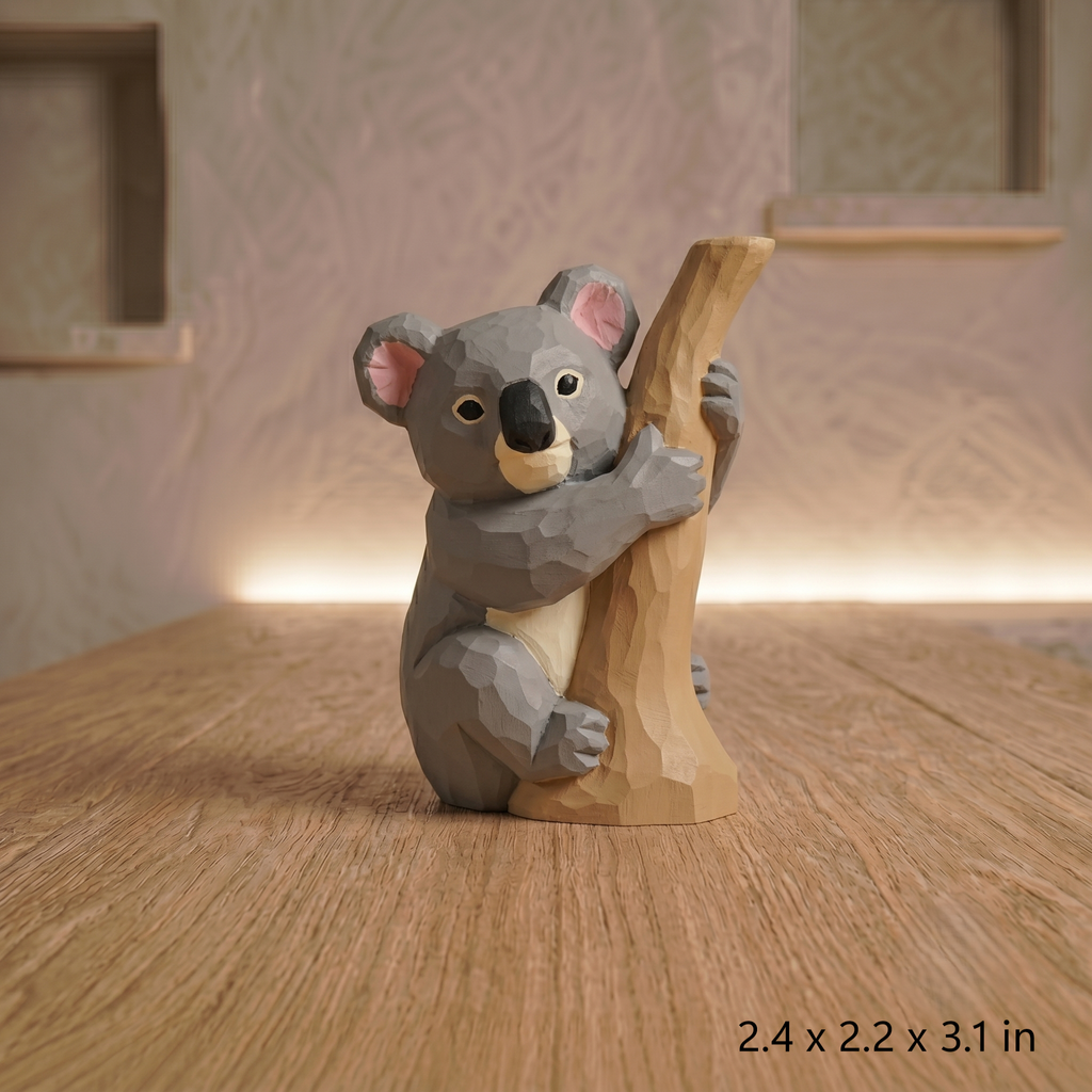 DIY Cute Koala Paint Kit | Wood PLA Koala Figurine to Paint | Animal Craft Kit | Paint Your Own Koala