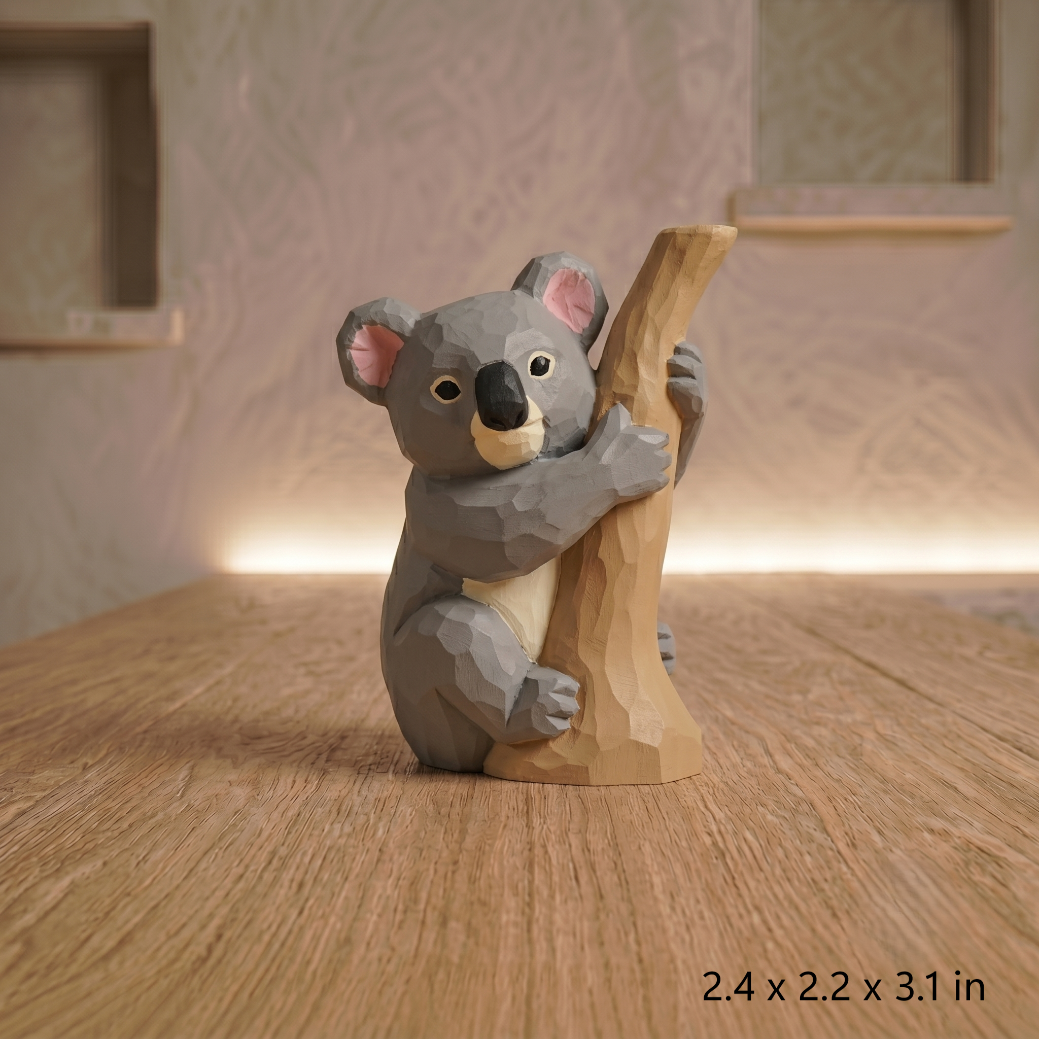 DIY Cute Koala Paint Kit | Wood PLA Koala Figurine to Paint | Animal Craft Kit | Paint Your Own Koala