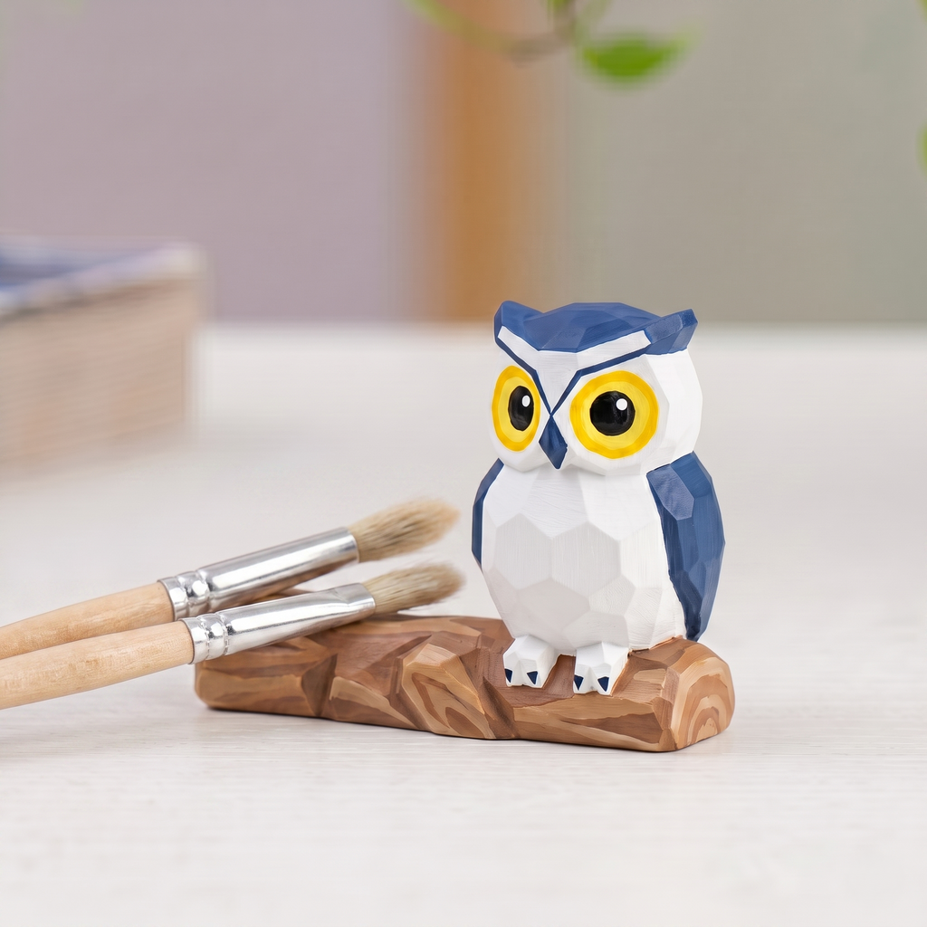 Paint Your Own Owl Figurine | DIY Wood PLA Bird Kit
