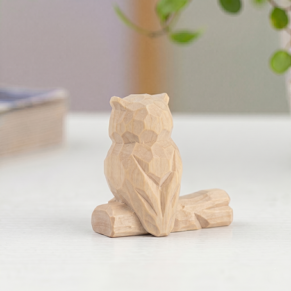 Paint Your Own Owl Figurine | DIY Wood PLA Bird Kit