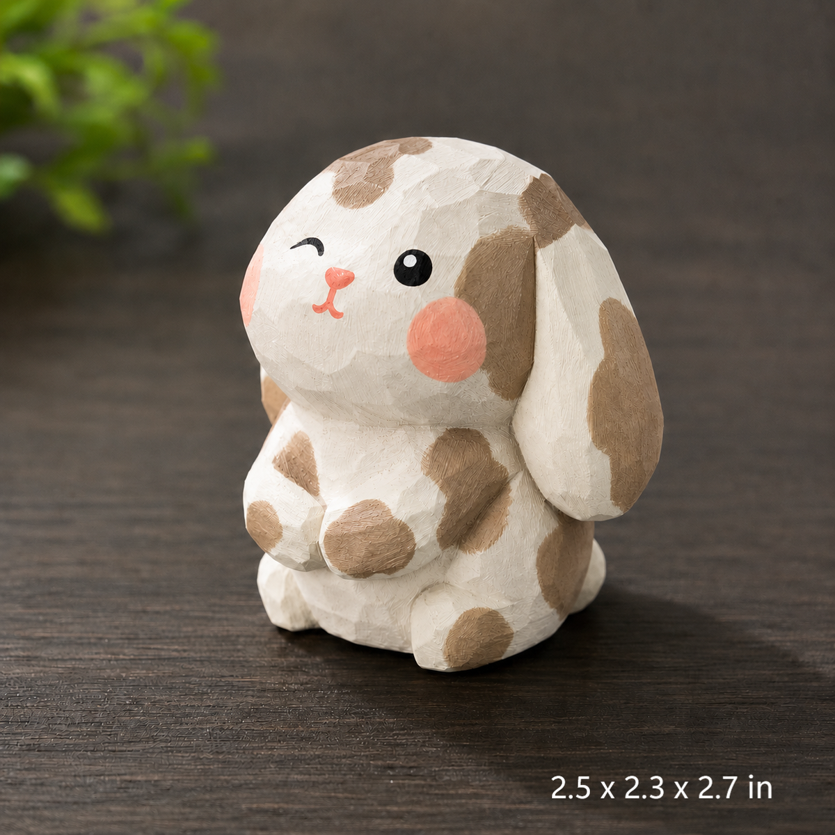 DIY Lop Ear Rabbit Figurine Painting Kit - Unpainted Wood PLA Bunny Craft Set |  Paint Your Own Floppy Ear Rabbit Figurine