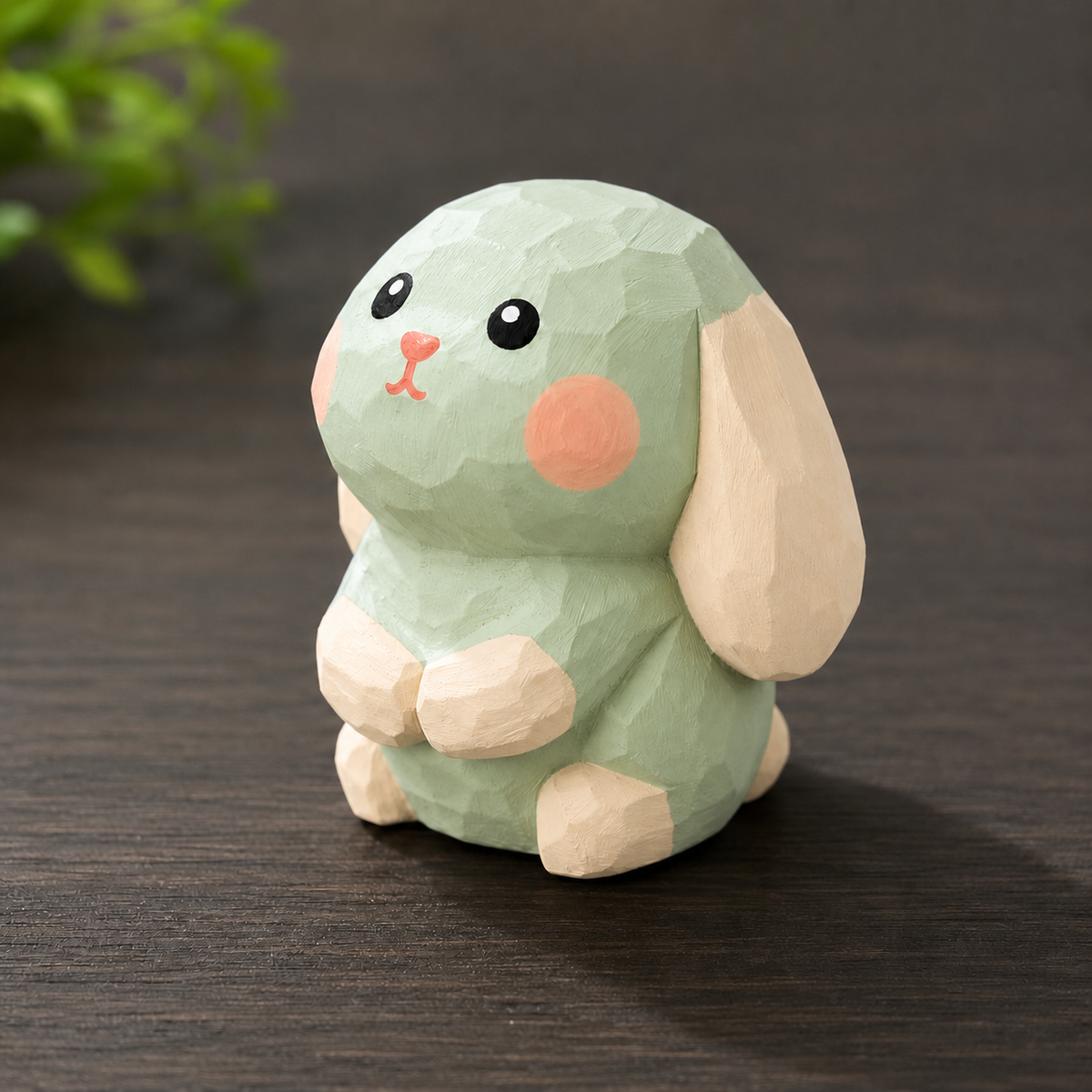 DIY Lop Ear Rabbit Figurine Painting Kit - Unpainted Wood PLA Bunny Craft Set |  Paint Your Own Floppy Ear Rabbit Figurine