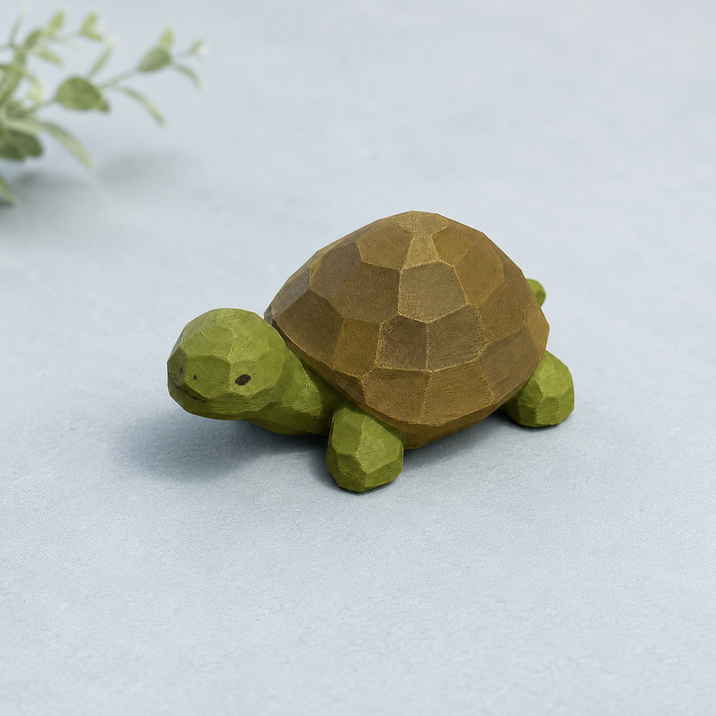 DIY Turtle Painting Kit | Paint Your Own Wood PLA Figurine | Cute Desk Decor