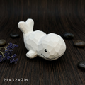 Paint Your Own Whale Figurine | DIY Wood PLA Beluga Kit | Ocean Desk Decor